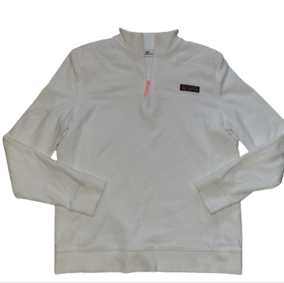 Vineyard Vines Tops - Vineyard Vines Eyelet Shep Shirt 1/4 Zip White Size Medium New Without Tags $125